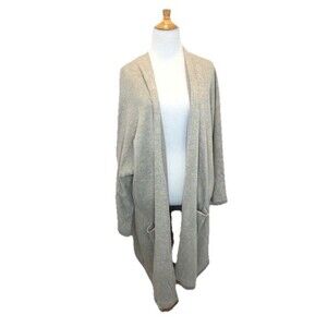 DONNI Ribbed Sweater Coat Open Front Tan Brand New One Size Fits Most